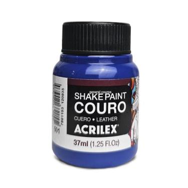 Imagem de tinta para couro azul shake paint sapatos e jaquetas - general couros