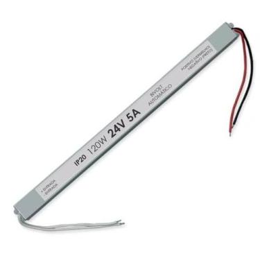 Imagem de Fonte 120W 24V 5A Slim Palito Profissional Bivolt - LED Force
