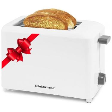 Imagem de Torradeira Elétrica 2 Fatias com 7 Níveis de Tostagem e Bandeja de Migalhas Removível, 110V 1300W, Elite Gourmet ECT1027, Branca