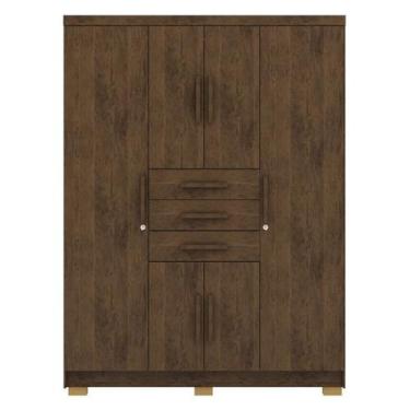 Imagem de Guarda Roupa Casal 151 cm 6 Portas 3G 10020 Imbuia VLR - Milani Store,