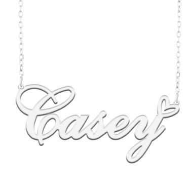 Imagem de A168A Colar de nome personalizado personalizado personalizado colar de nome banhado para mãe filha amizade feminino dia dos namorados aniversário de Natal ano novo, Metal, Sem pedras preciosas