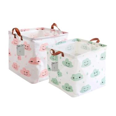 Imagem de Cesto organizador multiuso infantil roupa suja brinquedo livros quarto lavanderia (Rosa)