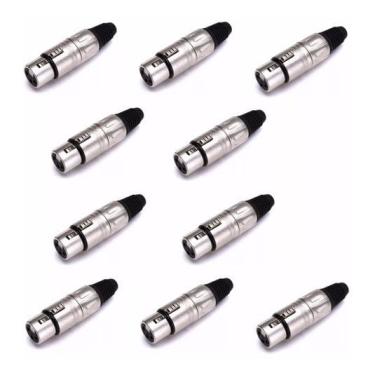 Imagem de 10 Conector Santo Angelo Xlr Femea L3fnn01