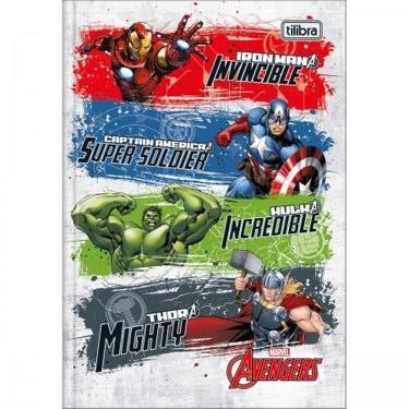 Imagem de Tilibra Caderno Brochura 1/4 Avengers 80 Folhas Capa Dura Verniz Pautado