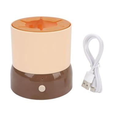 Imagem de Coqueteleira de leite para bebês, máquina automática de mamadeiras, carregamento USB, aquecedor portátil de mamadeira, misturador de leite de mãos de baixo ruído para bebês (marrom escuro)