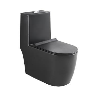 Imagem de Vaso Sanitário Monobloco Completo Preto Fosco Gowff