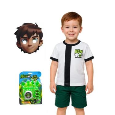 Imagem de Fantasia Infantil Menino Ben 10 Com Omnitrix + Máscara 3D - SGB MODAS,