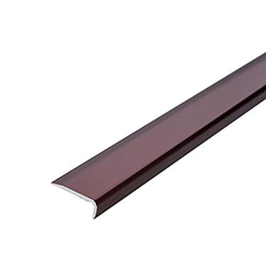 Imagem de 2 tiras de limiar 1,2 m de comprimento em forma de L de alumínio com nariz de escada 20 x 7 mm perfil de escada antiderrapante borda da escada (ouro 20 x 0,7 x 120 cm) (ouro rosa 20 x 0,7 x 120 cm)