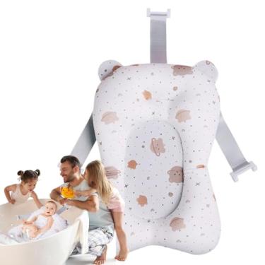 Imagem de Almofada de banho de bebê, travesseiro de banho de bebê | Baby Bath Support Tub tapete | Acessórios de banho flutuantes, travesseiro de três pontas, rede de chuveiro de banheira para crianças de 0 a 3