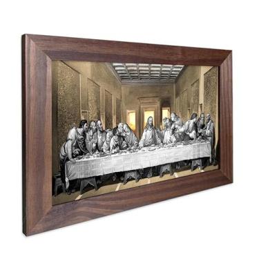 Imagem de Quadro Decorativo Religioso Jesus Santa Ceia do Senhor Sagrada Família
