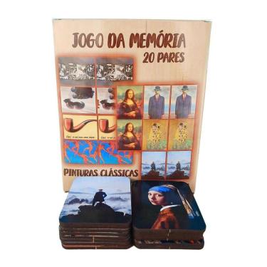 Imagem de Jogo Da Memória Educativo Pinturas E Pintores Do Mundo De 10 Pares Em Mdf