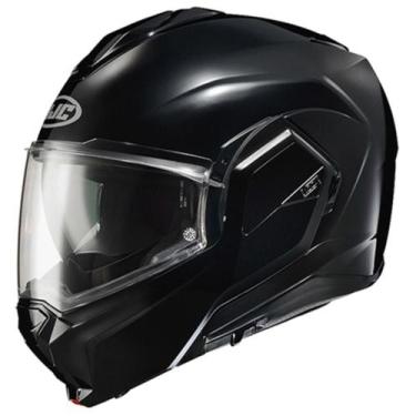 Imagem de Capacete Escamoteável HJC I100 180 Sólido Preto Fosco, Preto Fosco, 55