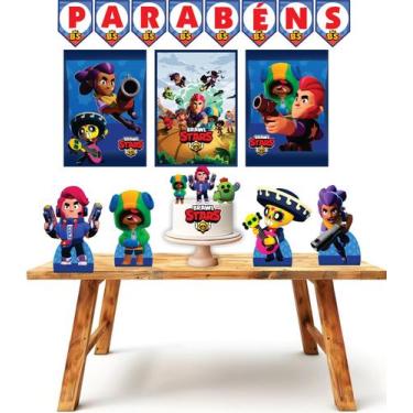 Imagem de Kit Festa Aniversário Só 1 Bolinho Brawl Stars