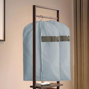 Imagem de Sacos de vestuário Tampa de terno para viagens e roupas Armazenamento de vestidos, casacos de pele, figurinos - bolsa pendurada para roupas de armazenamento de armário （1 peça）, cinza, M