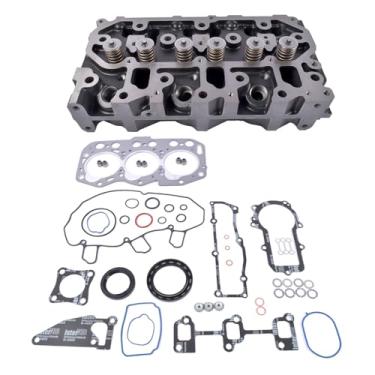 Imagem de Flynsu Cabeça de cilindro completa do motor 3TNV76 com kit de reparo de junta completa de substituição para CEL 40 Gehl 283Z 140 Komatsu PC22MR-3 PC26MR-3 119717-11740 YM119717-11740