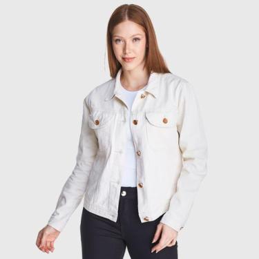 Imagem de Jaqueta Feminina HNO Jeans Tradicional Off White, XG