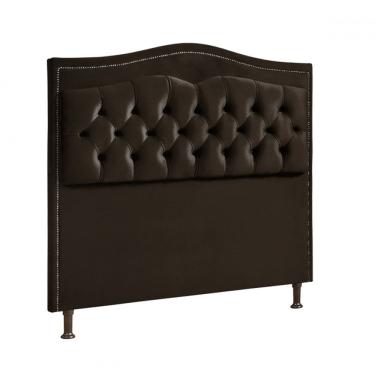 Imagem de Cabeceira Para Cama Casal 140cm Holanda Veludo Chocolate