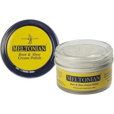 Imagem de Meltonian Esmalte creme para sapatos - Cera natural e óleos - Esmalte marrom e preto para couro - restaura e protege, mais de 60 cores, Cinza claro, 1.7 oz