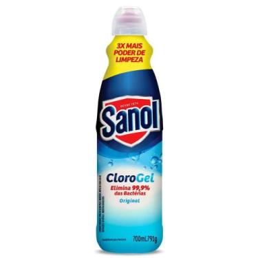 Imagem de Limpador Desinfetante Cloro Gel Sanol Original 700ml Uso Geral