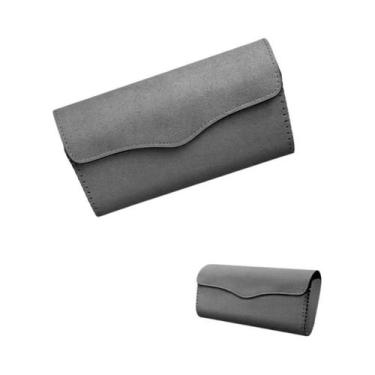 Imagem de Organizador de Óculos de Sol para Carro em Camurça e Couro - Viseira d