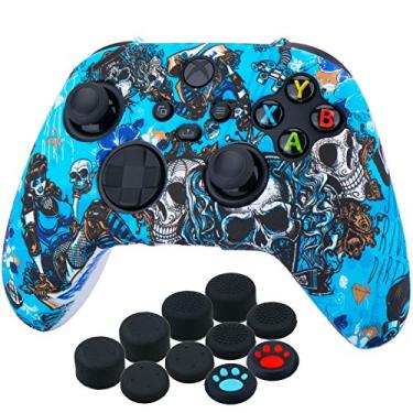 Imagem de YoRHa Capa de silicone espessa Transer Printing para controle Xbox Series X/S x 1 (bruxa) com alças de polegar x 10