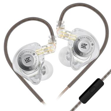 Imagem de Fones de ouvido intra-auriculares KZ EDX Pro X, fones de ouvido HiFi IEM, som de graves profundos com cabo destacável, para DJs cantores audiófilos