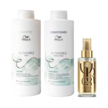 Imagem de Kit Wella Professionals Nutricurls - Sh + Cond + Óleo