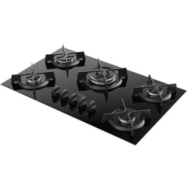 Imagem de Cooktop Dako Glass 5 Bocas Com Tripla Chama Preto
