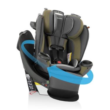 Imagem de Cadeirinha de Carro Giratória All-in-One Evenflo Revolve360 Extend com Capa de Limpeza Rápida - Verde Rockland