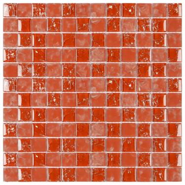 Imagem de Pastilha De Vidro Ice Glass Mosaic 30cmx30cm (placas) Laranja