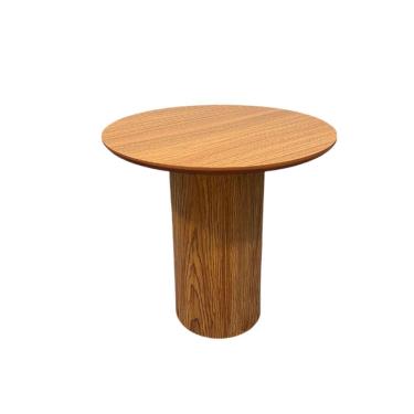 Imagem de Mesa Lateral Cilíndrica 41cm Freijó