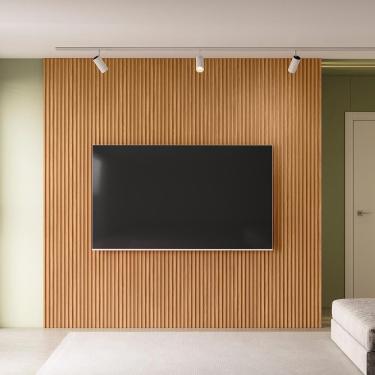 Imagem de Painel Decorativo Ripado Para Parede Mahalo 260X250 Mdp Nature G77