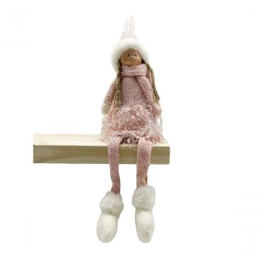 Imagem de Boneca Decorativa Sentada Rosa Ab515