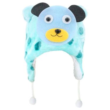 Imagem de Touca Gorro Infantil Azul Turquesa Urso Tamanho único