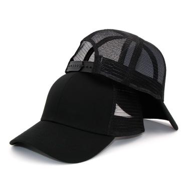 Imagem de Boné Aba Curva Trucker Telinha Telado Snapback preto