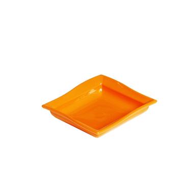 Imagem de Molheira Shoyu Quadrada 60ml Laranja Em Polipropileno Linha Tropical Vem