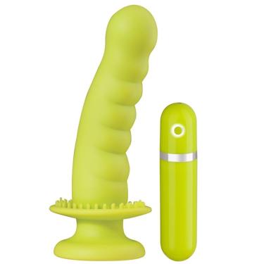 Imagem de Vibrador Escalonado Verde Com Estimuladores,ventosa 10 Velocidades - Nanma - Verde