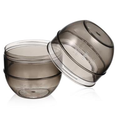 Imagem de Mipcase Tigela de tintura de cabelo, copo de coloração de cabelo com escala de medição, tigelas de mistura de tinta de cabelo de plástico para salão de cabeleireiro