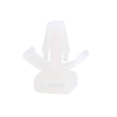 Imagem de Suporte de cabo uxcell com base tipo sela, suporte de arame permanentemente de âncora para mesa de parede, 17 x 15 x 7 mm, branco 100 peças