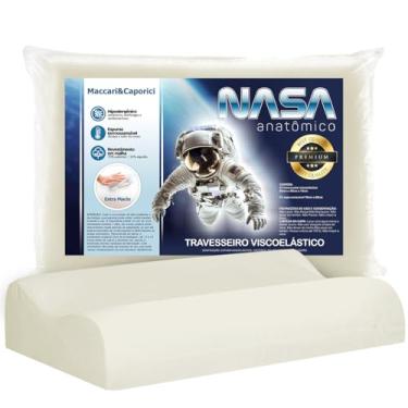Imagem de Travesseiro Nasa Cervical Anatômico Ortopédico Premium para fronha 50cmx70cm 14cm de Altura 100% Viscoelástico
