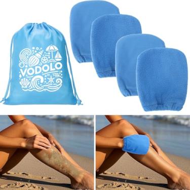 Imagem de Vodolo Removedor de areia 2 em 1 para praia, 4 peças de bolsa de remoção de areia, itens essenciais de férias na praia para crianças e adultos, acessórios de dia de praia essenciais para mulheres