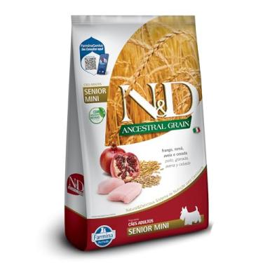 Imagem de N&D Ancestral para Cães Idosos de Raças Mini e Pequenas Sabor Frango, Romã, Aveia e Cevada 800g