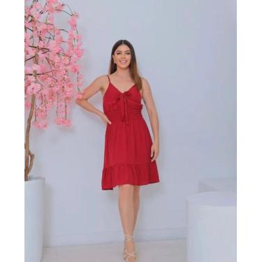 Imagem de Vestido alcinha com elástico na cintura em viscose forrado - Flash poi