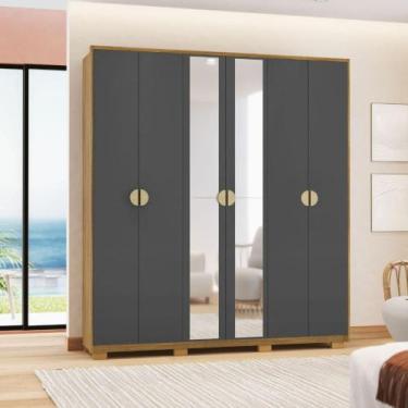 Imagem de Guarda Roupa 6 Portas Uruguai Nature Alasca - CASA H