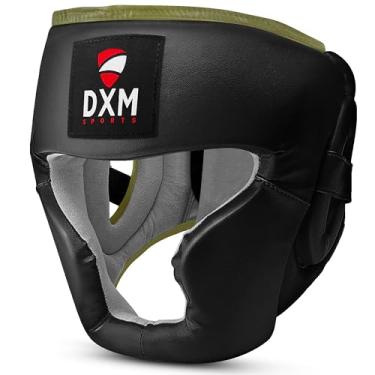 Imagem de DXM SPORTS Capacete de boxe para treinamento de MMA, Sparring Kickboxing - Protetor de cabeça de segurança ajustável para Muay Thai, Karatê, Taekwondo (verde, GG)