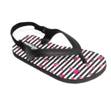Imagem de Sandália Molekinha Menina Infantil Chinelo Bebê Confortável, Preto, 19