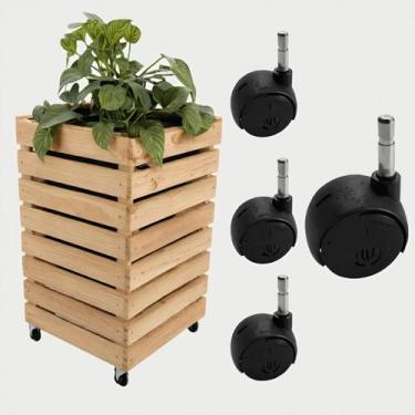 Imagem de Capa com Rodas de Madeira para Botijão de Gás 70cm com Espaço para Fil