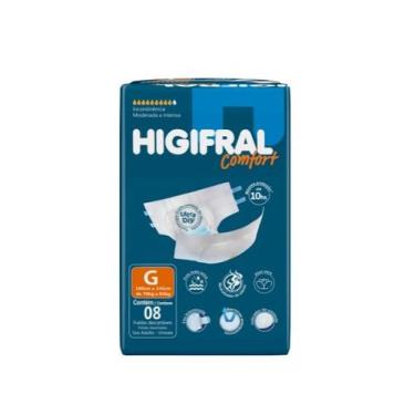 Imagem de Fralda Adulto Higifral Confort G Com 8 Unidades - Eurofral