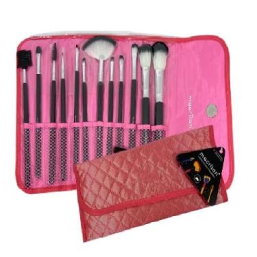 Imagem de Kit 12 Pincéis Macrilan Com Necessaire SALMÃO