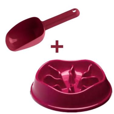 Imagem de Kit Pote Interativo Lento 350ml + Pá Dosadora Colher Ração - Stark Pet